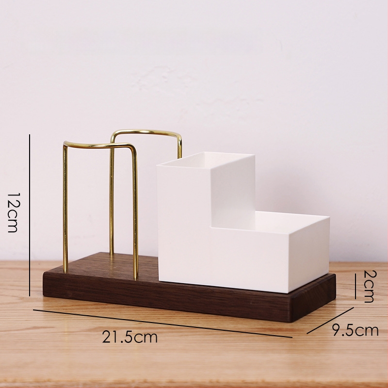 Drevený držiak na poháre – moderný a jednoduchý dizajn, stolný doplnok, bez vŕtania