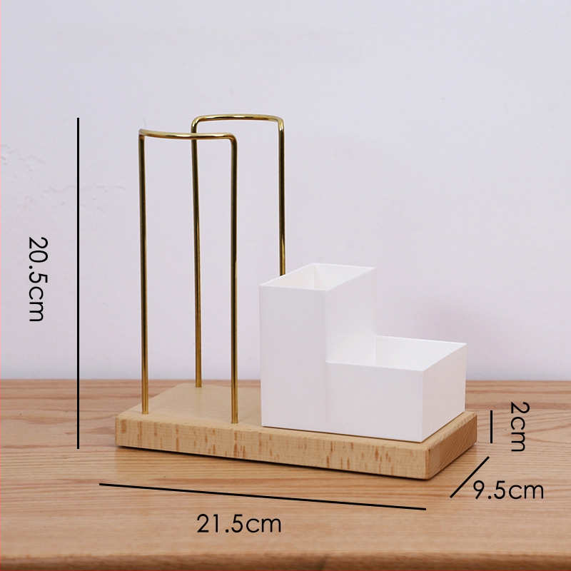 Drevený držiak na poháre – moderný a jednoduchý dizajn, stolný doplnok, bez vŕtania