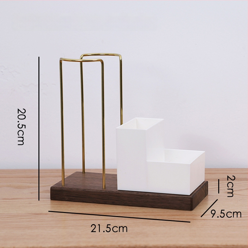 Drevený držiak na poháre – moderný a jednoduchý dizajn, stolný doplnok, bez vŕtania