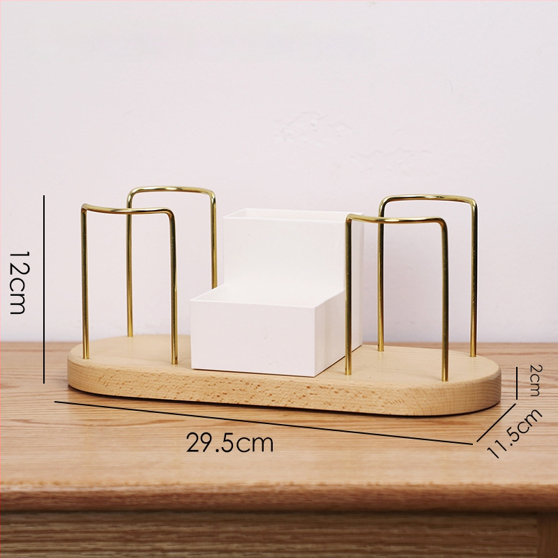 Drevený držiak na poháre – moderný a jednoduchý dizajn, stolný doplnok, bez vŕtania