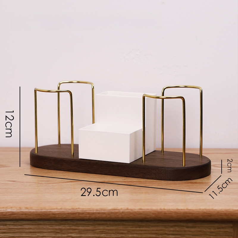 Drevený držiak na poháre – moderný a jednoduchý dizajn, stolný doplnok, bez vŕtania