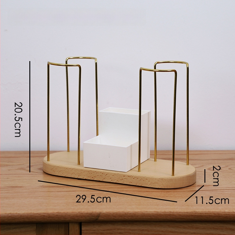 Drevený držiak na poháre – moderný a jednoduchý dizajn, stolný doplnok, bez vŕtania