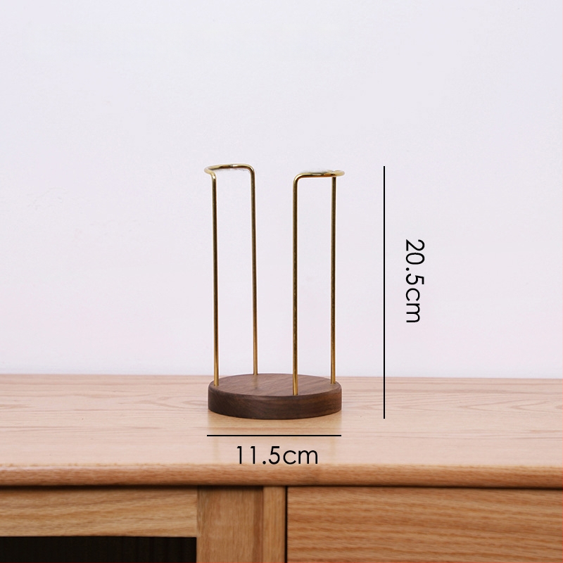 Drevený držiak na poháre – moderný a jednoduchý dizajn, stolný doplnok, bez vŕtania