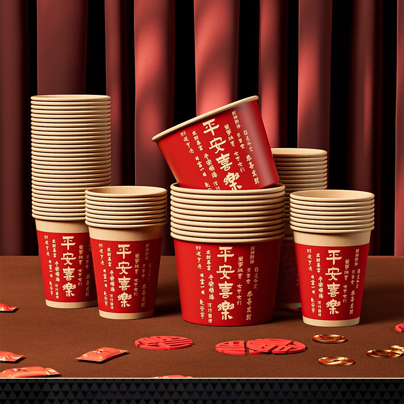 Κύπελλα μιας χρήσης από Kraft χαρτόνι για γεύματα, στρογγυλού σχήματος, ζωϊκό μοτίβο, χωρητικότητα 500 ml, μάρκα Yihan.