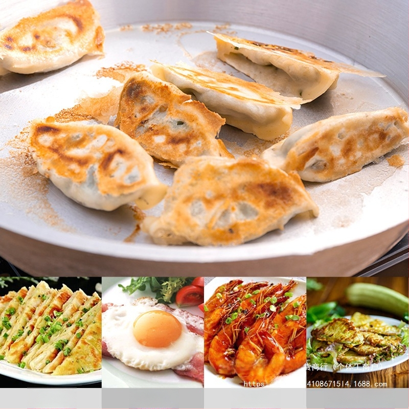 Alumínium serpenyő tapadásmentes bevonattal, egyetlen alappal, kínai stílusú palacsintás serpenyő