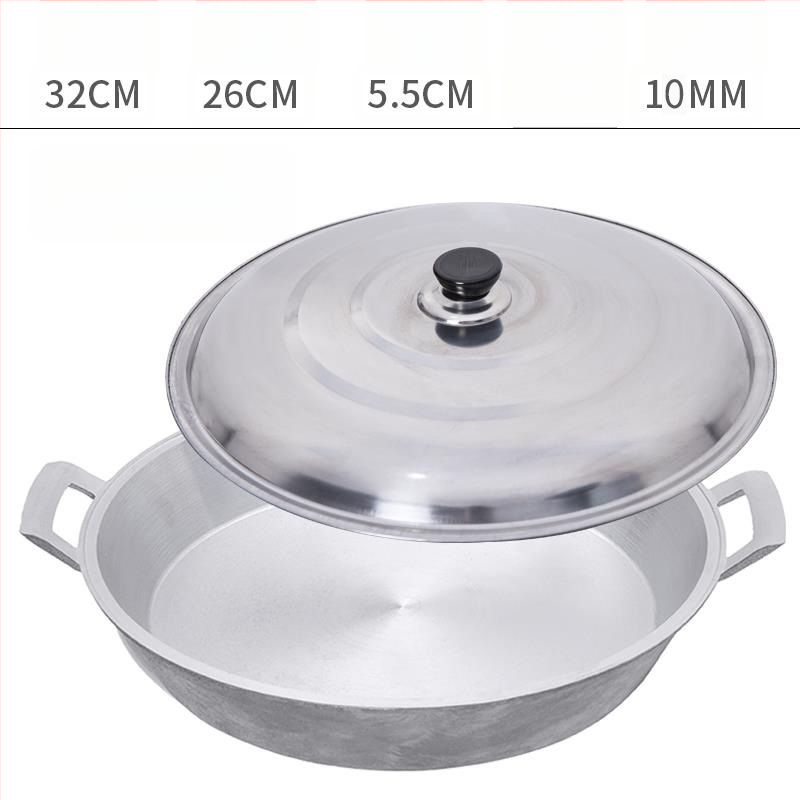 Alumínium serpenyő tapadásmentes bevonattal, egyetlen alappal, kínai stílusú palacsintás serpenyő