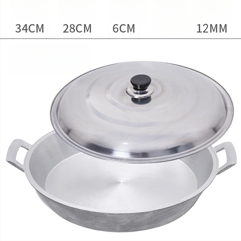 Alumínium serpenyő tapadásmentes bevonattal, egyetlen alappal, kínai stílusú palacsintás serpenyő