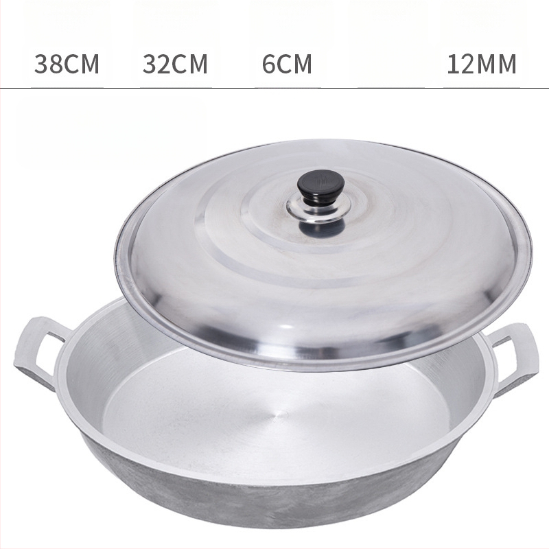 Alumínium serpenyő tapadásmentes bevonattal, egyetlen alappal, kínai stílusú palacsintás serpenyő