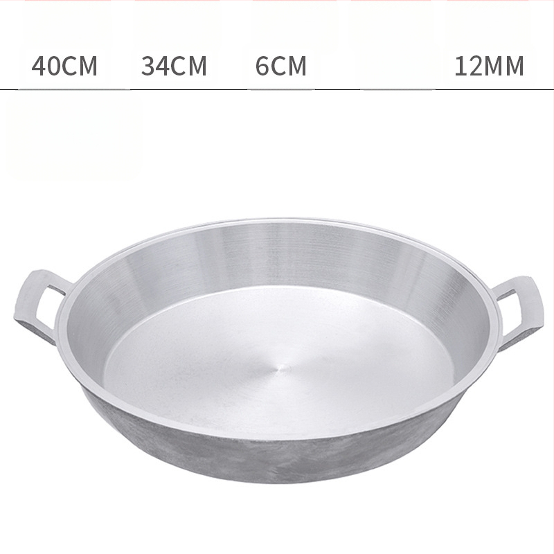 Alumínium serpenyő tapadásmentes bevonattal, egyetlen alappal, kínai stílusú palacsintás serpenyő