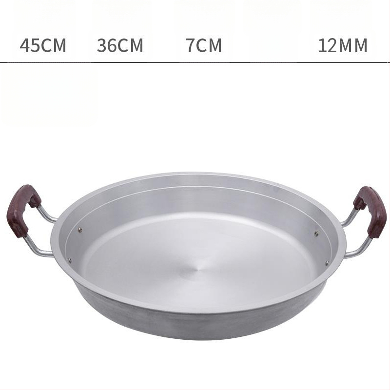 Alumínium serpenyő tapadásmentes bevonattal, egyetlen alappal, kínai stílusú palacsintás serpenyő