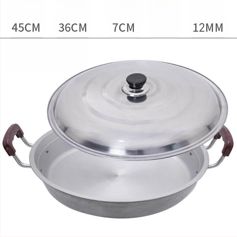 Alumínium serpenyő tapadásmentes bevonattal, egyetlen alappal, kínai stílusú palacsintás serpenyő