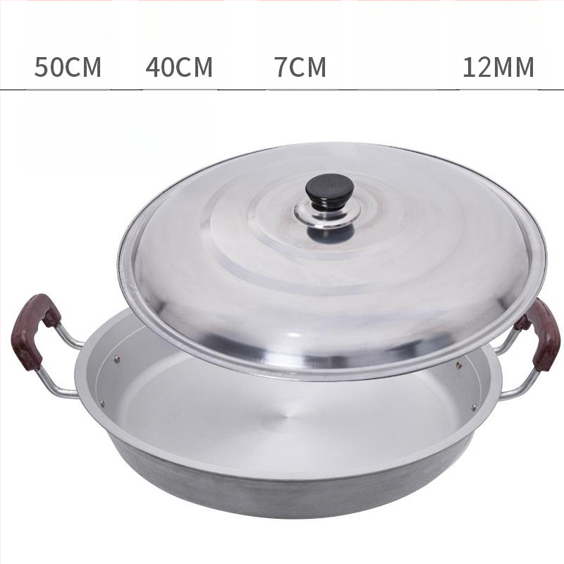 Alumínium serpenyő tapadásmentes bevonattal, egyetlen alappal, kínai stílusú palacsintás serpenyő