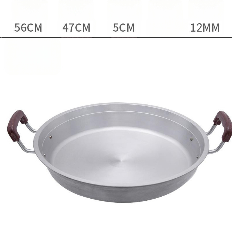 Alumínium serpenyő tapadásmentes bevonattal, egyetlen alappal, kínai stílusú palacsintás serpenyő