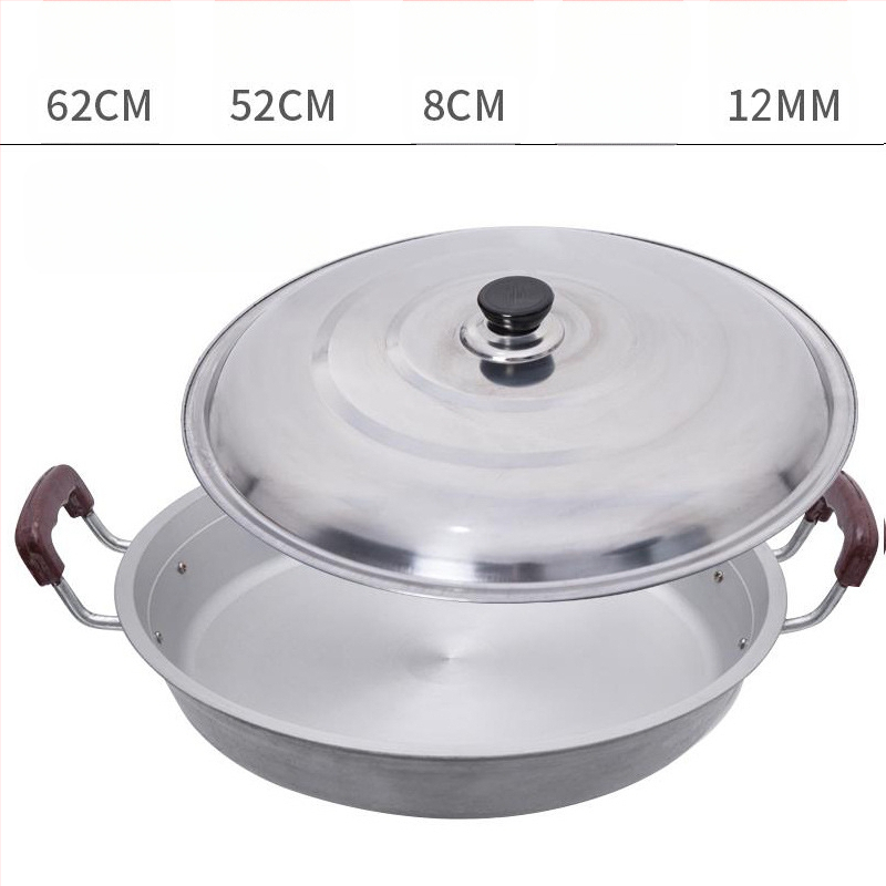 Alumínium serpenyő tapadásmentes bevonattal, egyetlen alappal, kínai stílusú palacsintás serpenyő