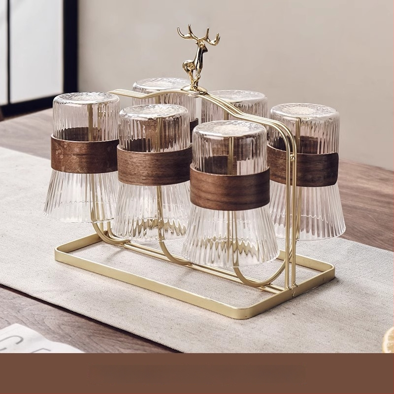 Gnas Bohemia stil staklenog seta čaša za vodu — toplinski otporno staklo, marka Gnas (CRISTALGLASS), kućne čaše za piće