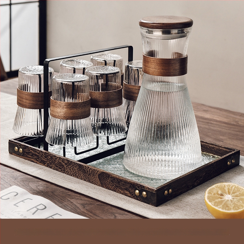 Gnas Bohemia stil staklenog seta čaša za vodu — toplinski otporno staklo, marka Gnas (CRISTALGLASS), kućne čaše za piće