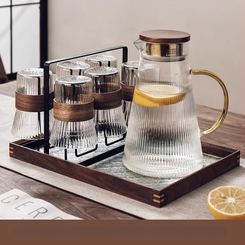 Gnas Bohemia stil staklenog seta čaša za vodu — toplinski otporno staklo, marka Gnas (CRISTALGLASS), kućne čaše za piće