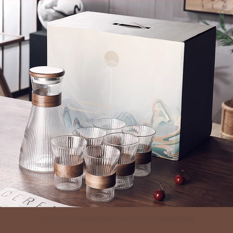 Gnas Bohemia stil staklenog seta čaša za vodu — toplinski otporno staklo, marka Gnas (CRISTALGLASS), kućne čaše za piće