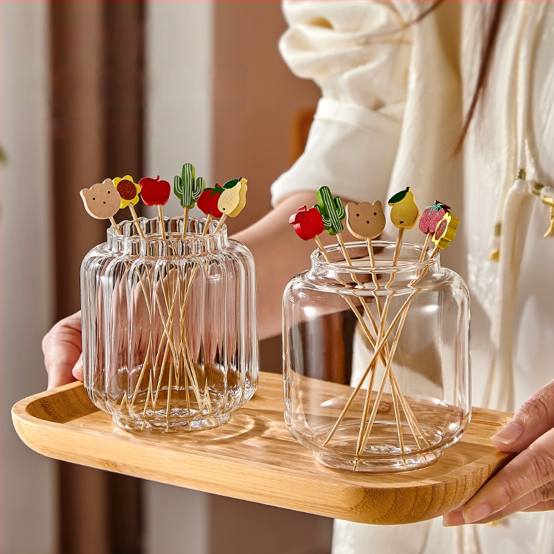 Furculițe din lemn pentru fructe – stil simplu, de unică folosință, lustruite, pentru copii