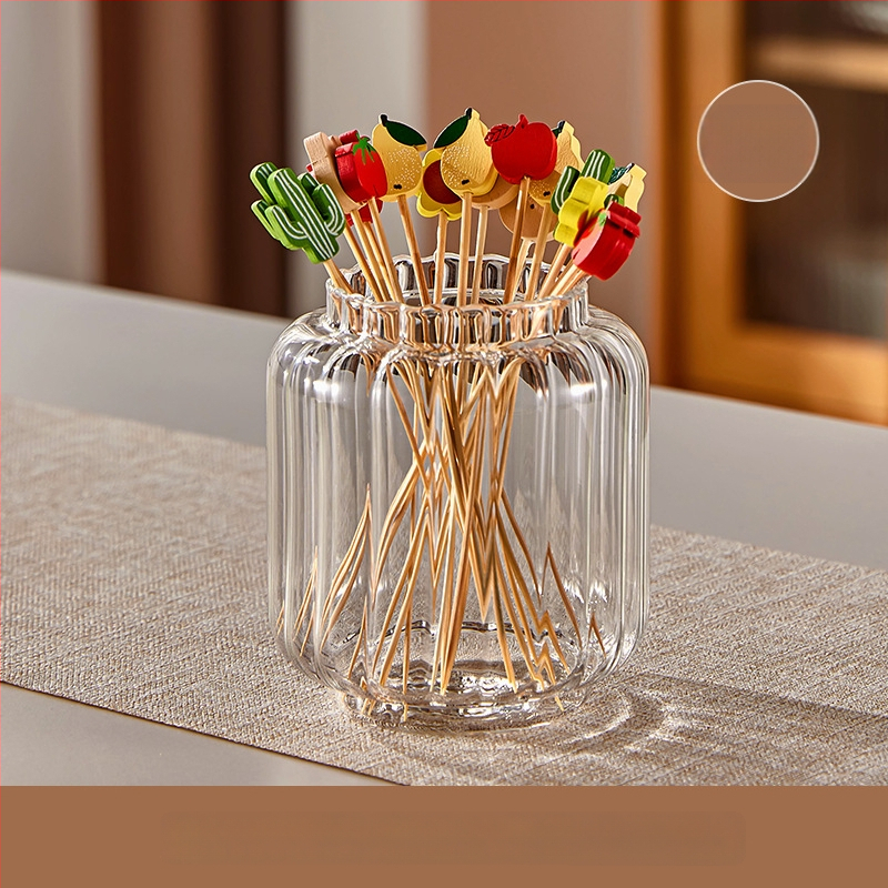 Furculițe din lemn pentru fructe – stil simplu, de unică folosință, lustruite, pentru copii