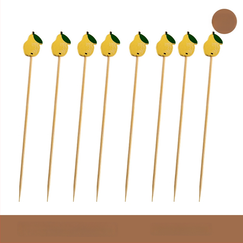 Furculițe din lemn pentru fructe – stil simplu, de unică folosință, lustruite, pentru copii