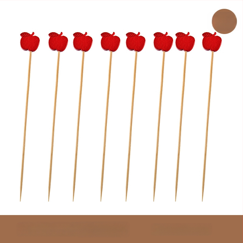 Furculițe din lemn pentru fructe – stil simplu, de unică folosință, lustruite, pentru copii