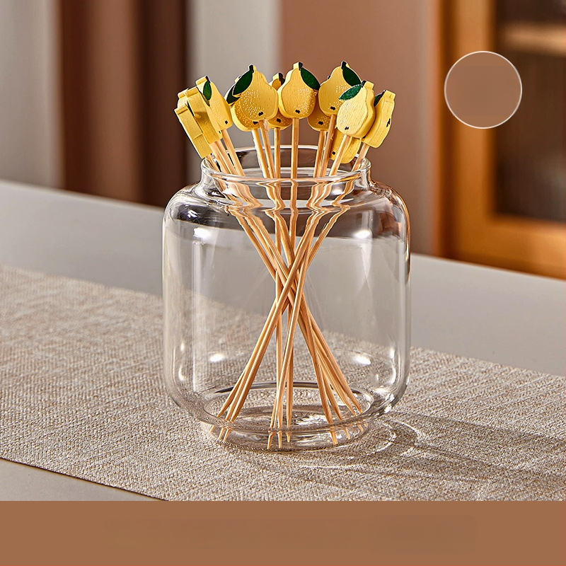 Furculițe din lemn pentru fructe – stil simplu, de unică folosință, lustruite, pentru copii