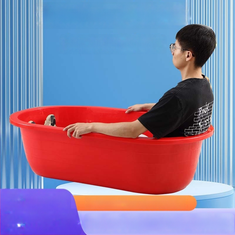 Ορθογώνια λεκάνη μπάνιου, πλαστική, παχύτερη, μη διπλώνεται, για ενήλικες