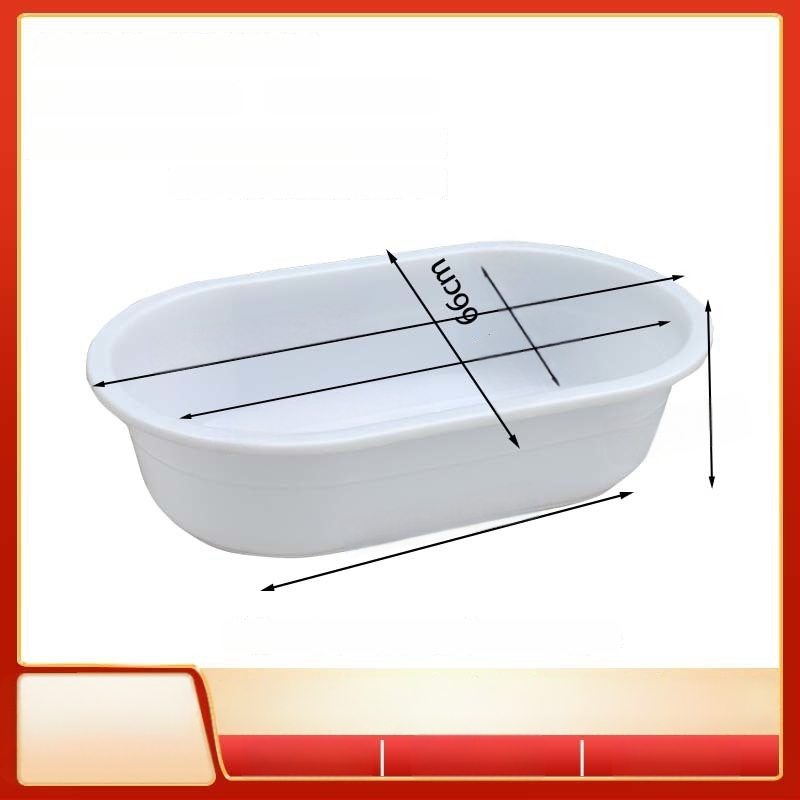 Ορθογώνια λεκάνη μπάνιου, πλαστική, παχύτερη, μη διπλώνεται, για ενήλικες