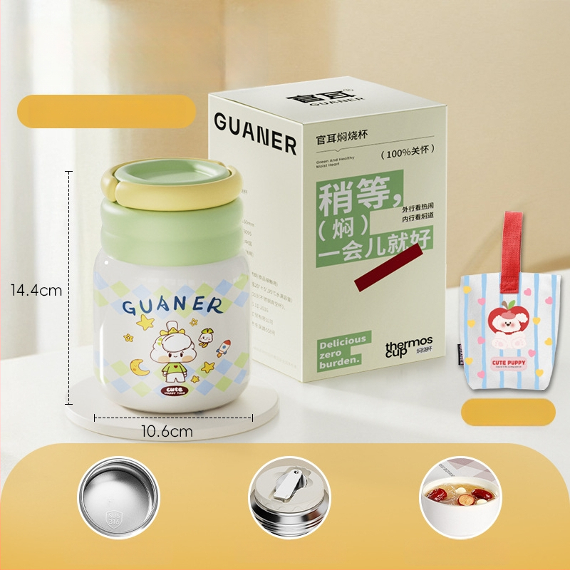 Θερμός φαγητού για μεσημέρι από ανοξείδωτο ατσάλι 316, ευρύ στόμιο, μόνωση 12-24 ωρών, με καπάκι, προσαρμόσιμο