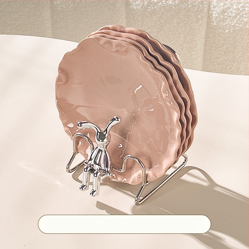 Porcelán falatkás tál, skandináv stílus, szabálytalan forma, egyszerű mintázat