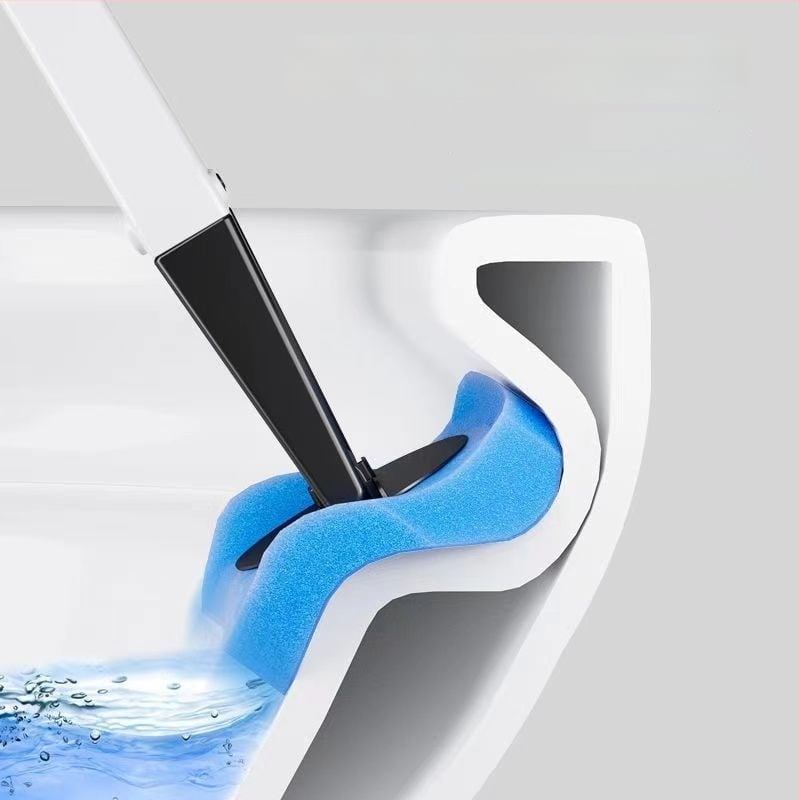 Еднократен комплект за четка за тоалетна със сменяема глава от гъба за почистване на банята