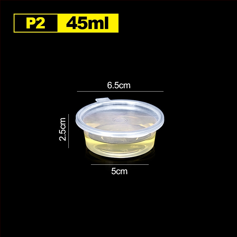 Jednokratna plastična šalica za umake, pogodna za sojin sos, ocat i dipove, kapacitet 27–200 ml