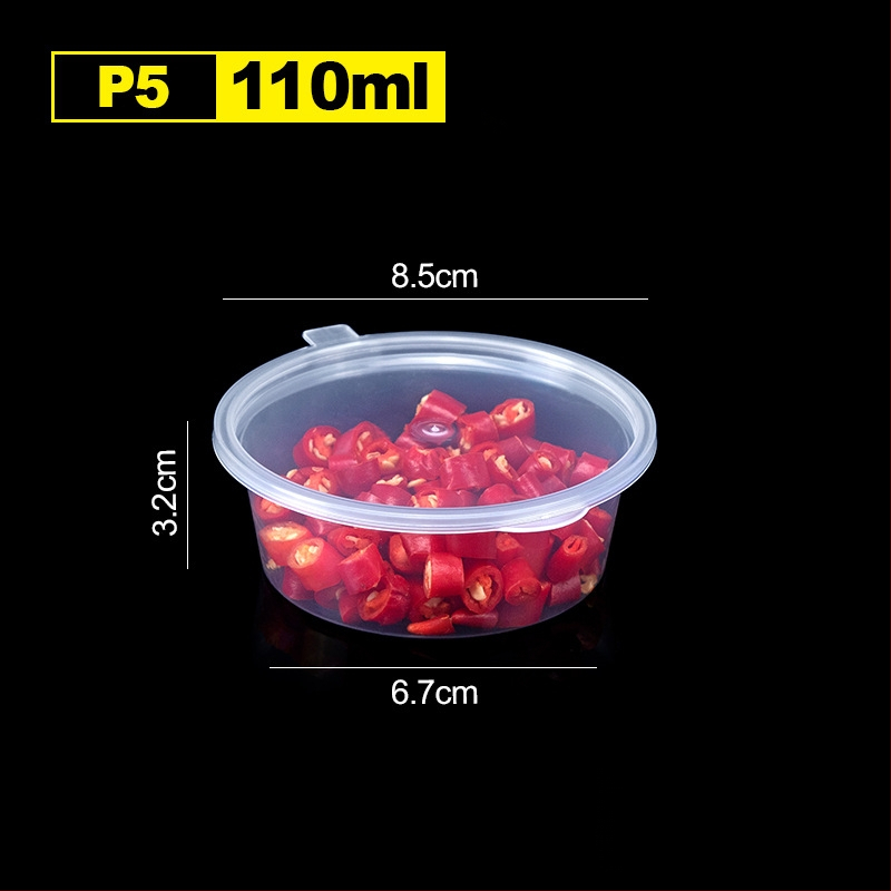 Jednokratna plastična šalica za umake, pogodna za sojin sos, ocat i dipove, kapacitet 27–200 ml