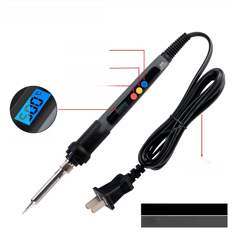 Професионална сваръчна станция със стойка за паялник, лупа, LED светлина, вентилатор за отвеждане на дима и магнитен ремонтен комплект