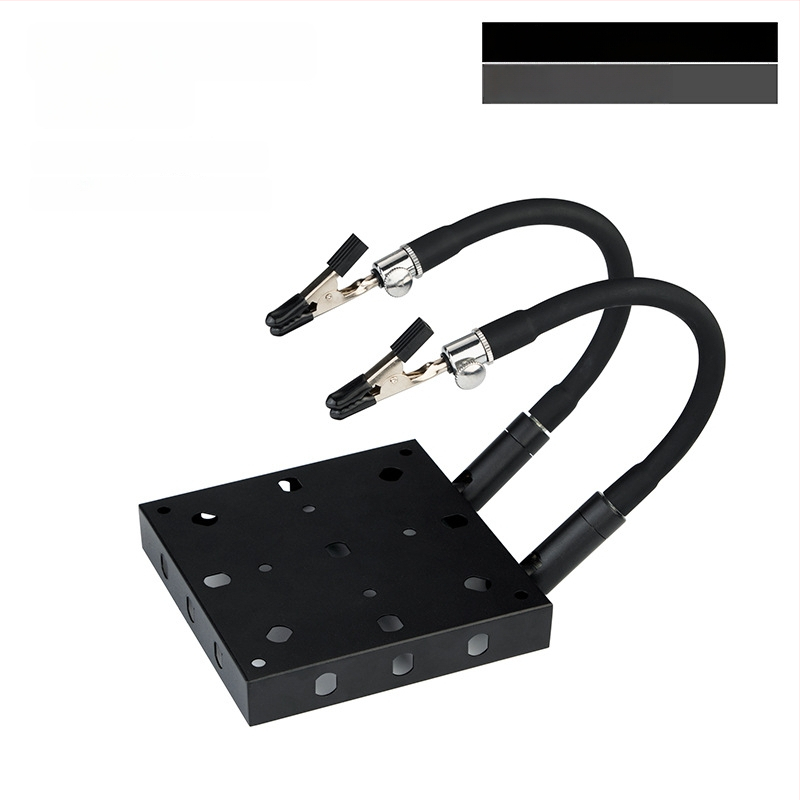 Професионална сваръчна станция със стойка за паялник, лупа, LED светлина, вентилатор за отвеждане на дима и магнитен ремонтен комплект