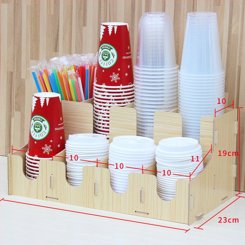 Fából készült pohártartó | Asztali rendező poharakhoz | Új kínai stílus | 2015 téli kiadás