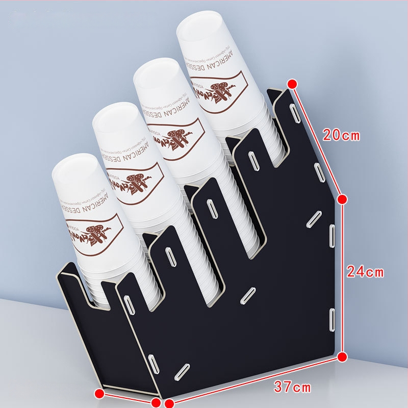 Fából készült pohártartó | Asztali rendező poharakhoz | Új kínai stílus | 2015 téli kiadás