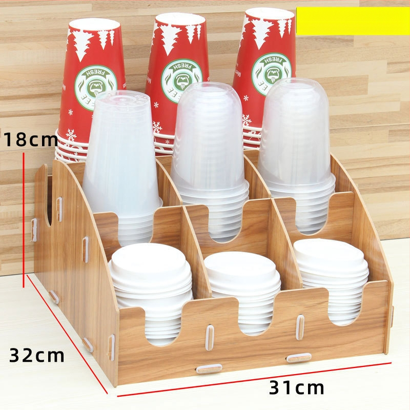 Fából készült pohártartó | Asztali rendező poharakhoz | Új kínai stílus | 2015 téli kiadás