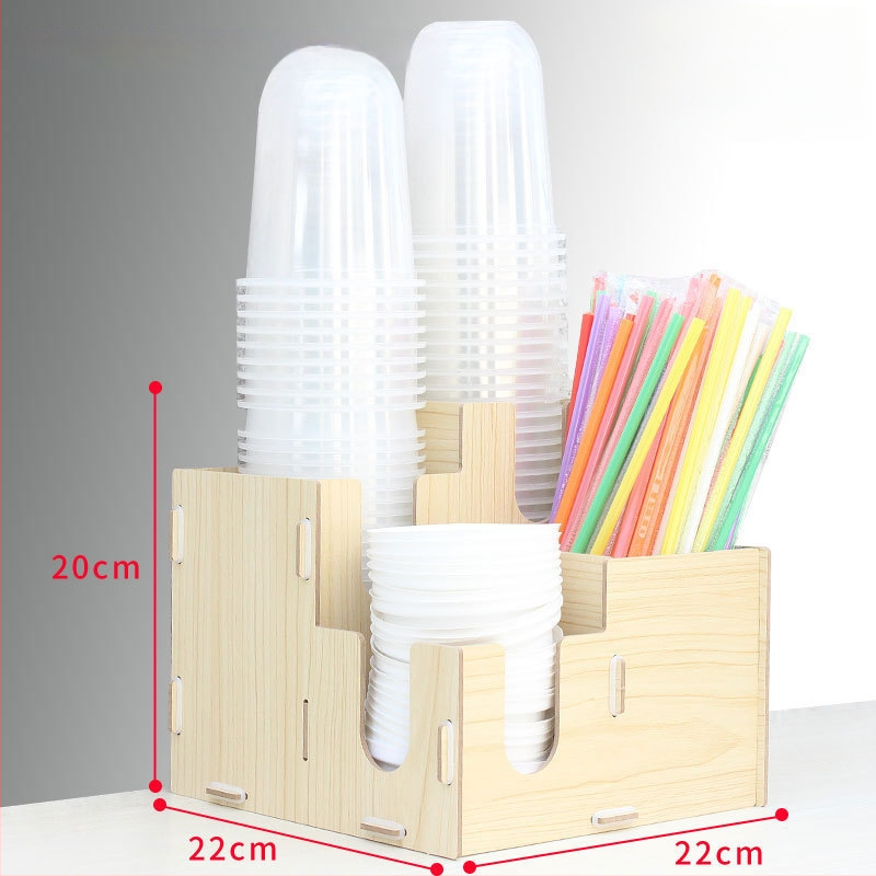Fából készült pohártartó | Asztali rendező poharakhoz | Új kínai stílus | 2015 téli kiadás