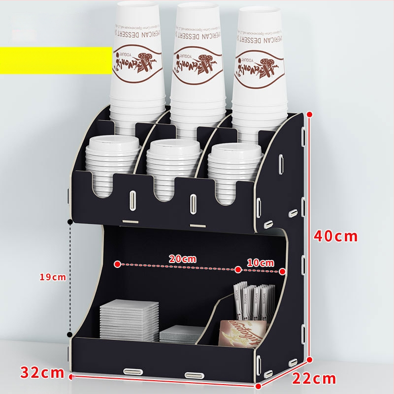 Fából készült pohártartó | Asztali rendező poharakhoz | Új kínai stílus | 2015 téli kiadás