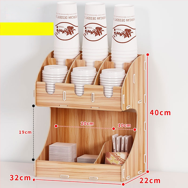 Fából készült pohártartó | Asztali rendező poharakhoz | Új kínai stílus | 2015 téli kiadás