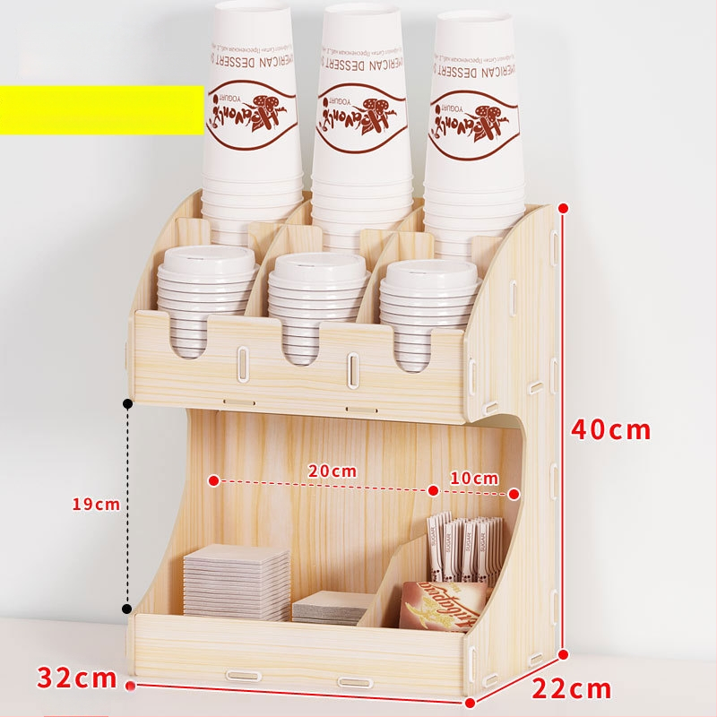 Fából készült pohártartó | Asztali rendező poharakhoz | Új kínai stílus | 2015 téli kiadás
