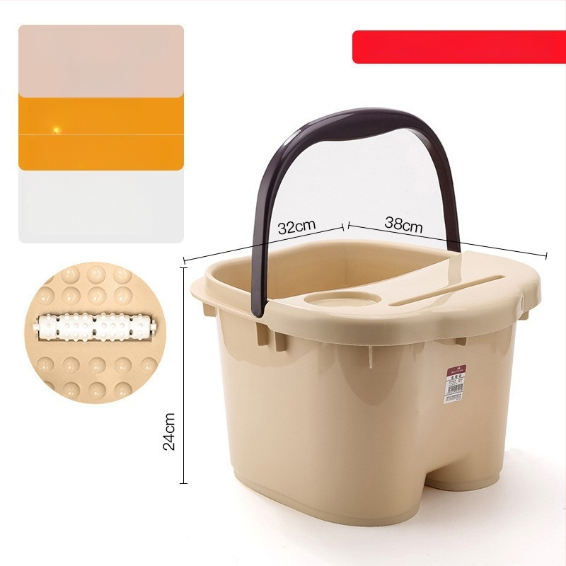 Домашна вана за крака с масажна функция — PP пластмаса, за възрастни, домашна употреба, релаксация и здраве