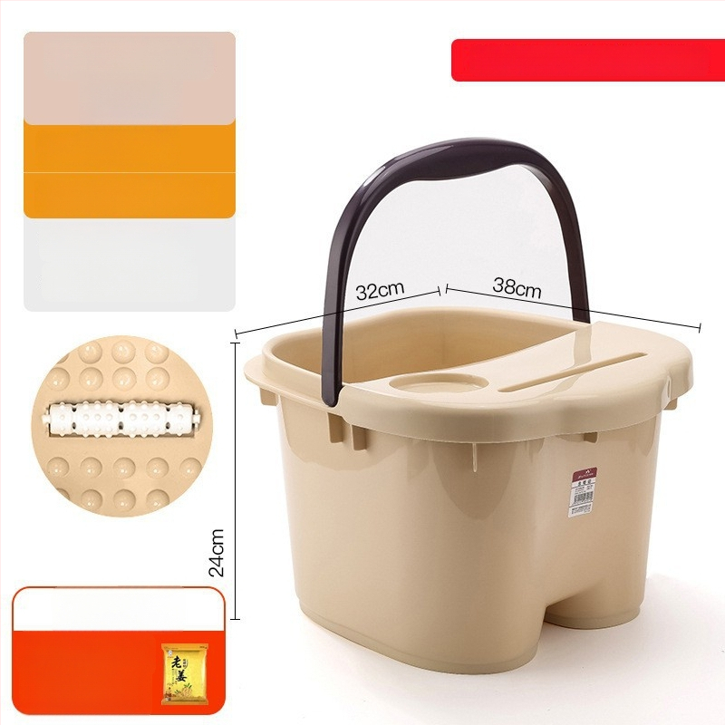 Домашна вана за крака с масажна функция — PP пластмаса, за възрастни, домашна употреба, релаксация и здраве