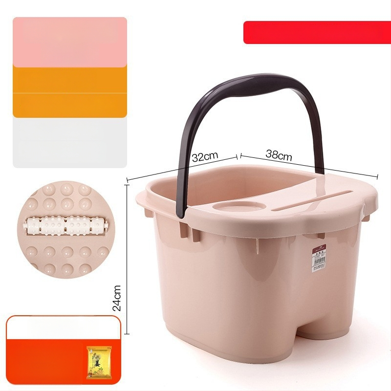 Домашна вана за крака с масажна функция — PP пластмаса, за възрастни, домашна употреба, релаксация и здраве