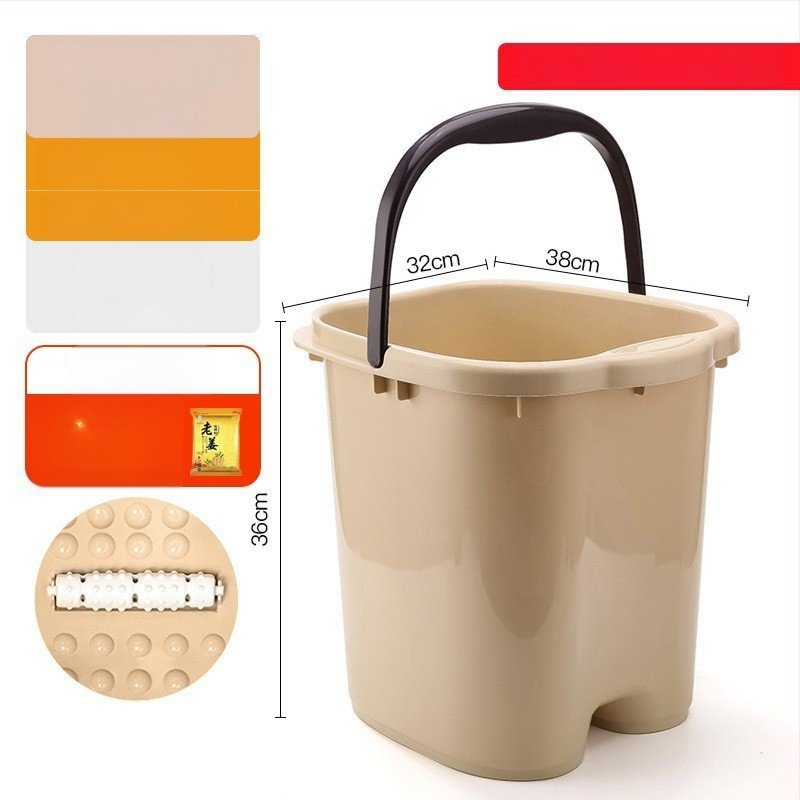 Домашна вана за крака с масажна функция — PP пластмаса, за възрастни, домашна употреба, релаксация и здраве