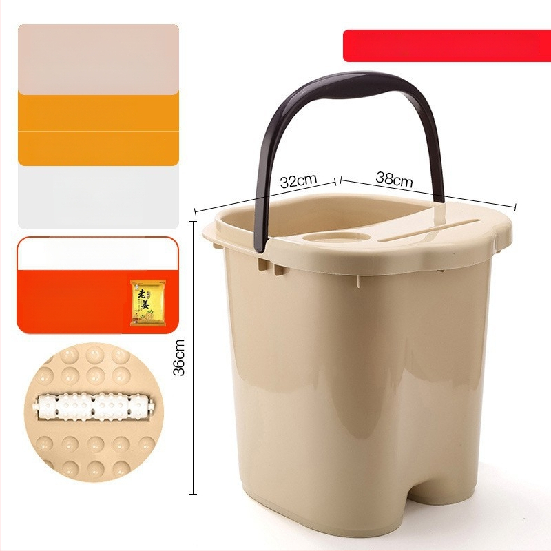 Домашна вана за крака с масажна функция — PP пластмаса, за възрастни, домашна употреба, релаксация и здраве