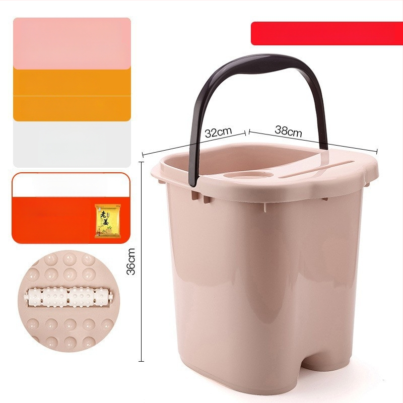 Домашна вана за крака с масажна функция — PP пластмаса, за възрастни, домашна употреба, релаксация и здраве