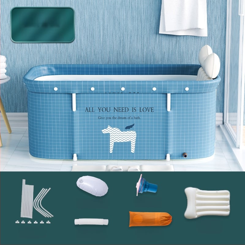 Разгъваема правоъгълна вана за възрастни | Материали: Oxford плат, PVC | Приложение: къпане | Марка: The Water Laughed | Стил: 32472678333